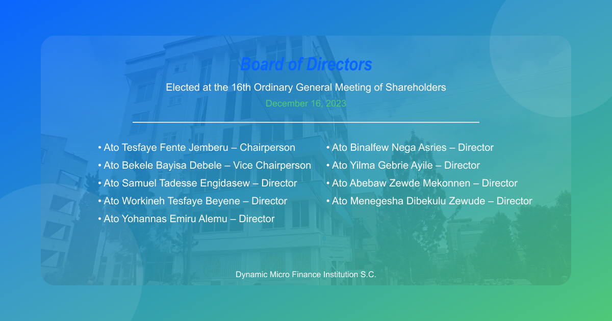 Board of Directors elected at the 16th Ordinary General Meeting of Shareholders